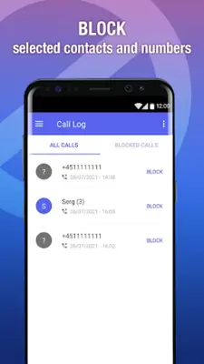 Call Blocker - Block Numbers android App screenshot 1